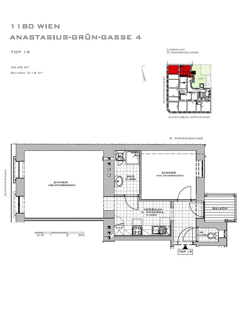 2-Zimmer-Wohnung kaufen in Wien – 46 m² – Bild 13 von 14