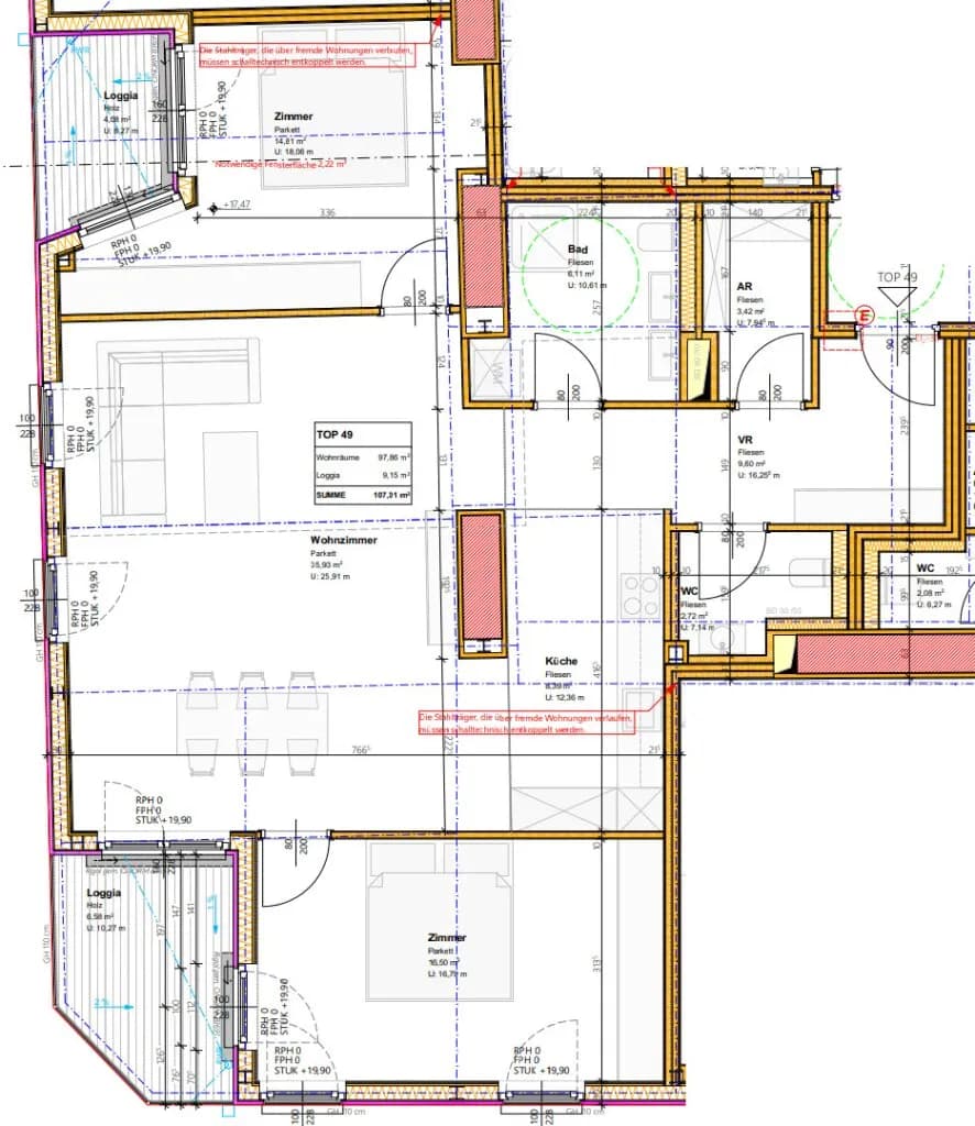 3-Zimmer-Wohnung mieten in Wien – 97,46 m², € 2.099 – Bild 22 von 22