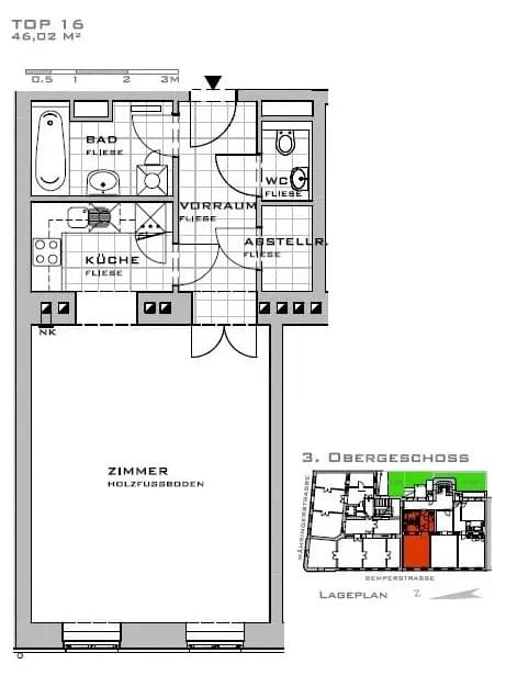 1-Zimmer-Wohnung kaufen in Wien – 46,02 m², € 249.000 – Bild 13 von 14
