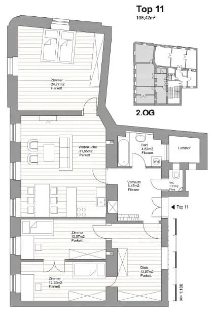 5-Zimmer-Wohnung kaufen in Wien – 108,42 m², € 689.000 – Bild 20 von 21