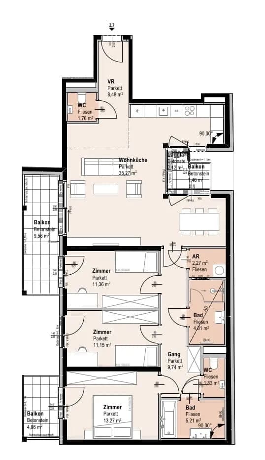 4-Zimmer-Wohnung kaufen in Wien – 105,19 m², € 895.200 – Bild 14 von 14
