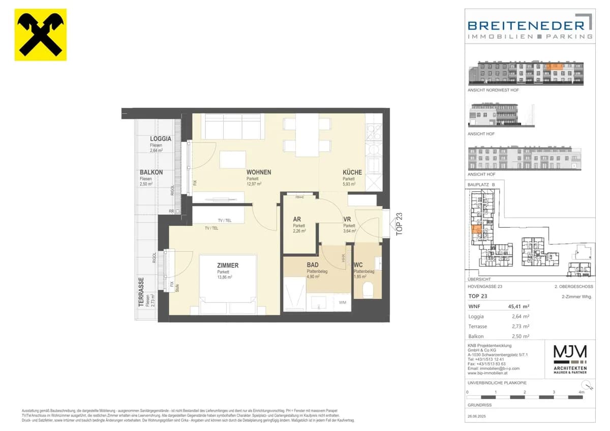 2-Zimmer-Wohnung kaufen in Korneuburg – 45,41 m², € 283.000 – Bild 8 von 8