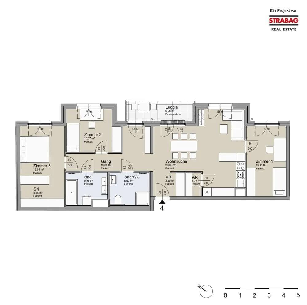 4-Zimmer-Wohnung kaufen in Wien – 97,1 m², € 674.000 – Bild 2 von 23