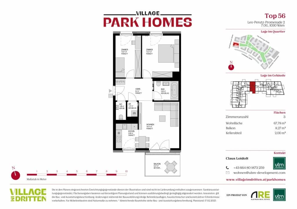 3-Zimmer-Wohnung kaufen in Wien – 67,78 m², € 569.000 – Bild 9 von 9