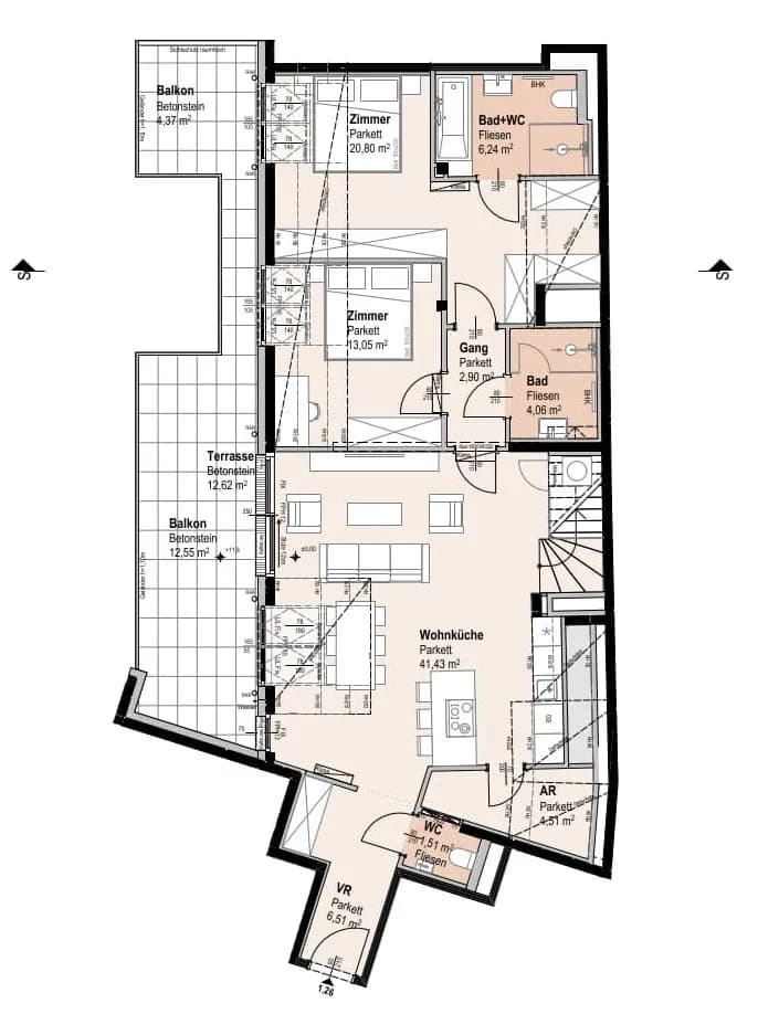3-Zimmer-Wohnung kaufen in Wien – 102,67 m², € 979.600 – Bild 14 von 16