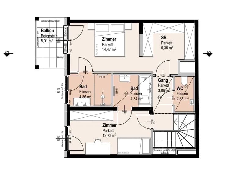 3-Zimmer-Wohnung kaufen in Wien – 93,39 m², € 749.100 – Bild 15 von 16