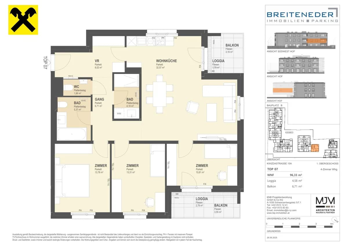 4-Zimmer-Wohnung kaufen in Korneuburg – 96,33 m², € 632.500 – Bild 6 von 6