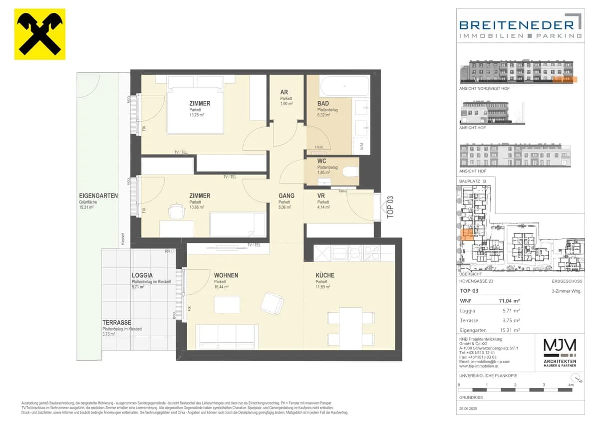 3-Zimmer-Wohnung kaufen in Korneuburg – 71,04 m², € 464.200 – Bild 8 von 8