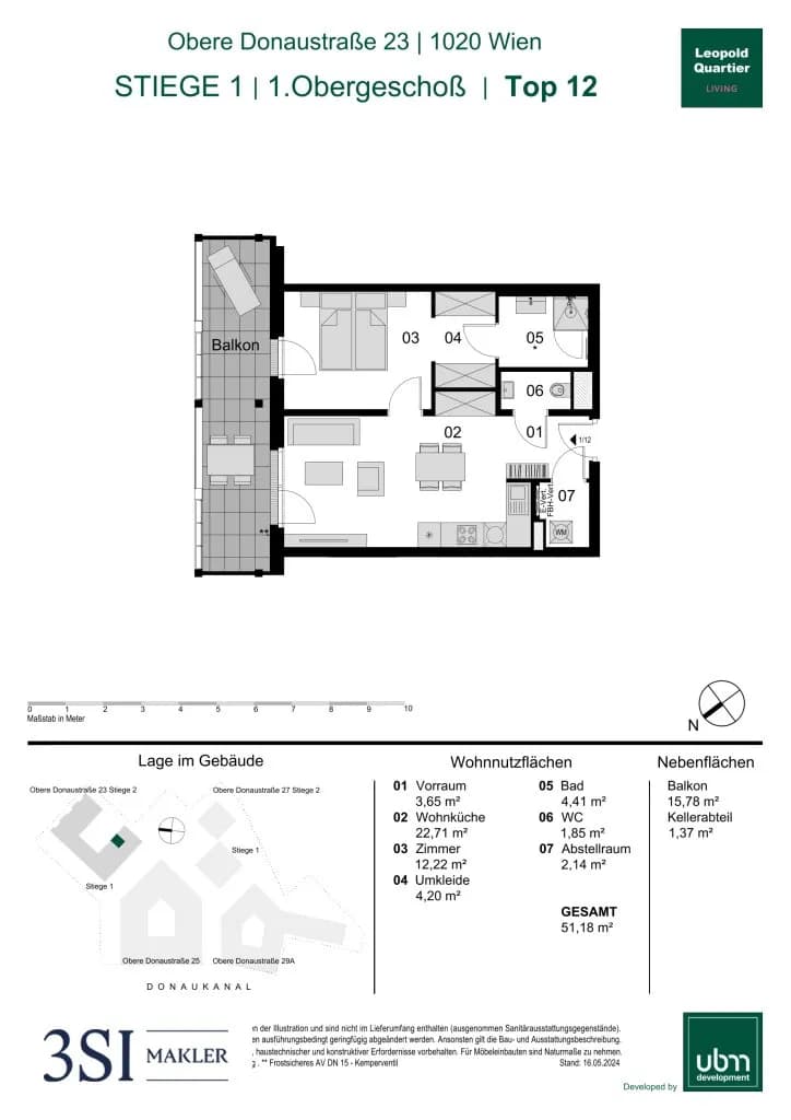 2-Zimmer-Wohnung kaufen in Wien – 51,18 m², € 470.000 – Bild 22 von 22