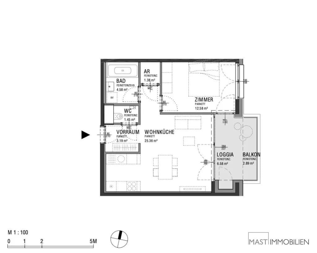2-Zimmer-Wohnung kaufen in Wien – 55,11 m², € 351.000 – Bild 11 von 11