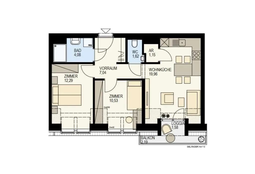 3-Zimmer-Wohnung kaufen in Wien – 58,25 m², € 469.000 – Bild 16 von 16