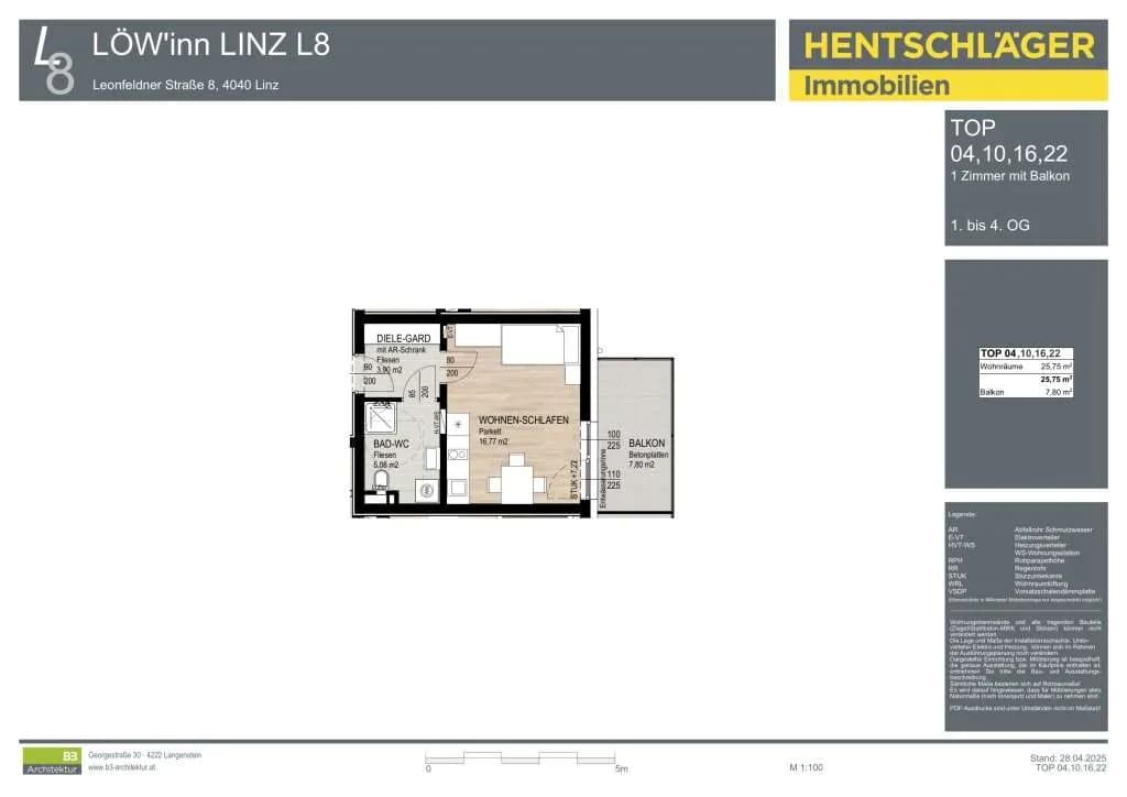1-Zimmer-Wohnung kaufen in Linz – 25,75 m², € 209.000 – Bild 6 von 6