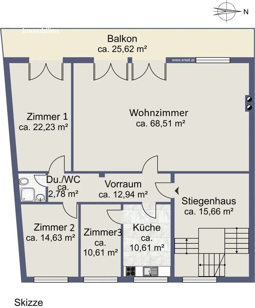 4-Zimmer-Immobilie mieten in Mistelbach – 144 m², € 1.000 – Bild 17 von 17