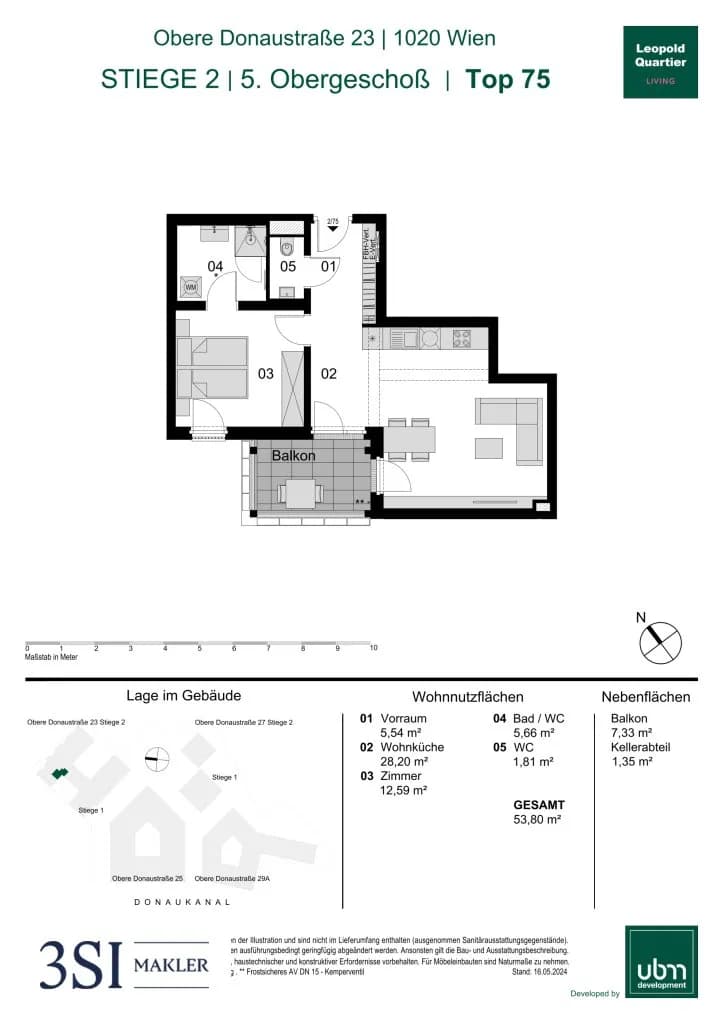 2-Zimmer-Wohnung kaufen in Wien – 53,8 m², € 546.000 – Bild 22 von 22
