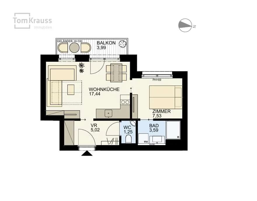 2-Zimmer-Wohnung kaufen in Wien – 34,83 m², € 283.600 – Bild 12 von 15