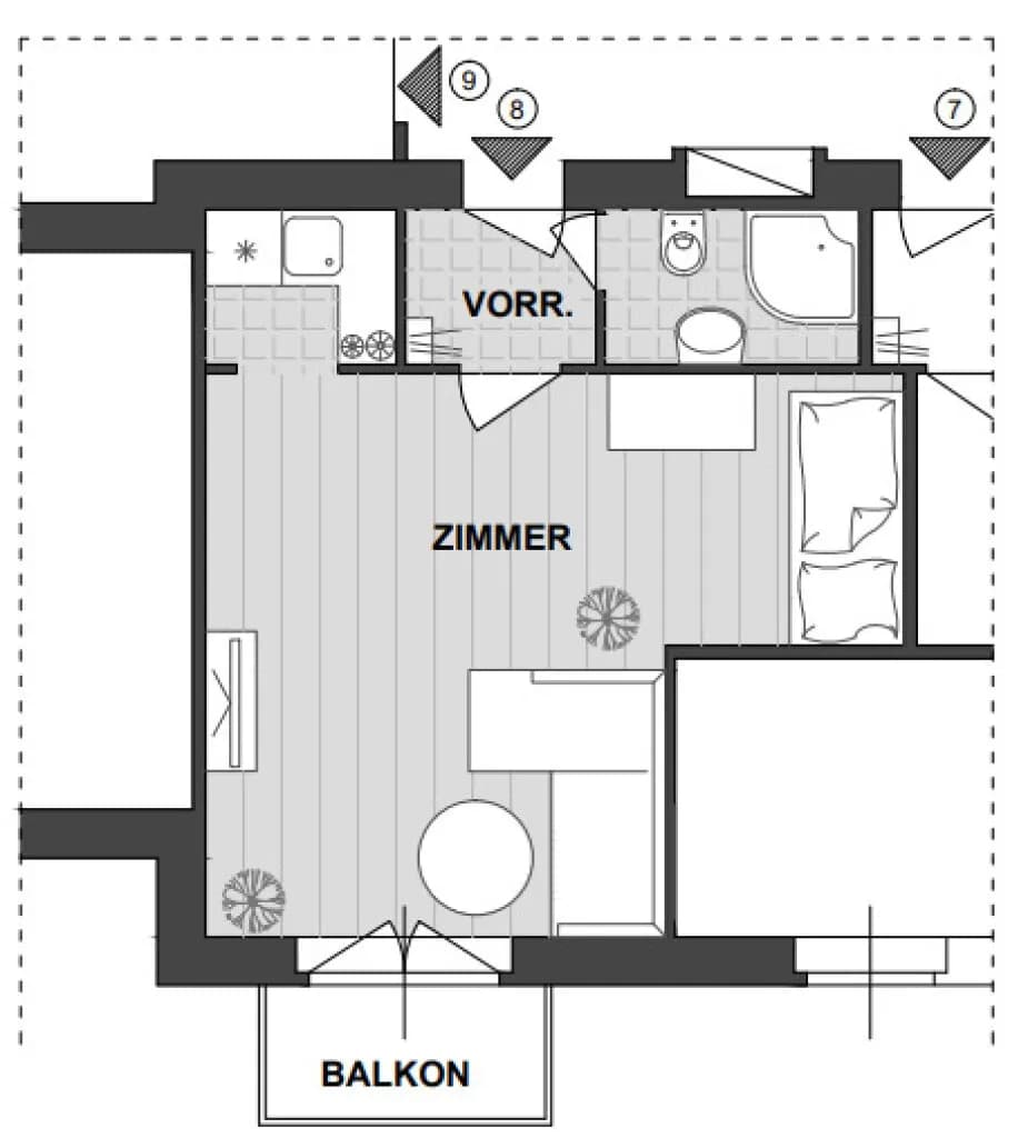 1-Zimmer-Wohnung kaufen in Wien – 27,21 m², € 178.900 – Bild 11 von 11