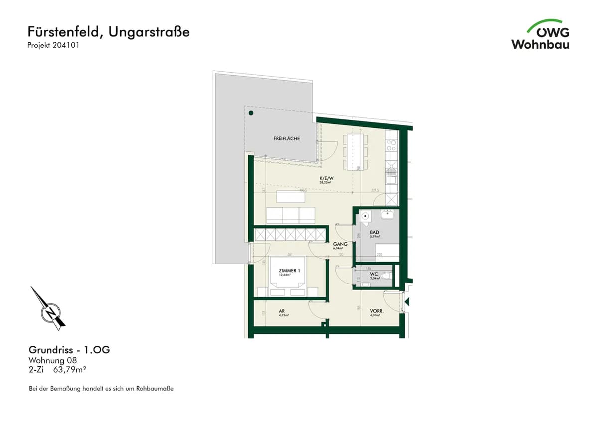 2-Zimmer-Wohnung kaufen in Hartberg-Fürstenfeld – 63,7 m², € 285.312 – Bild 5 von 5