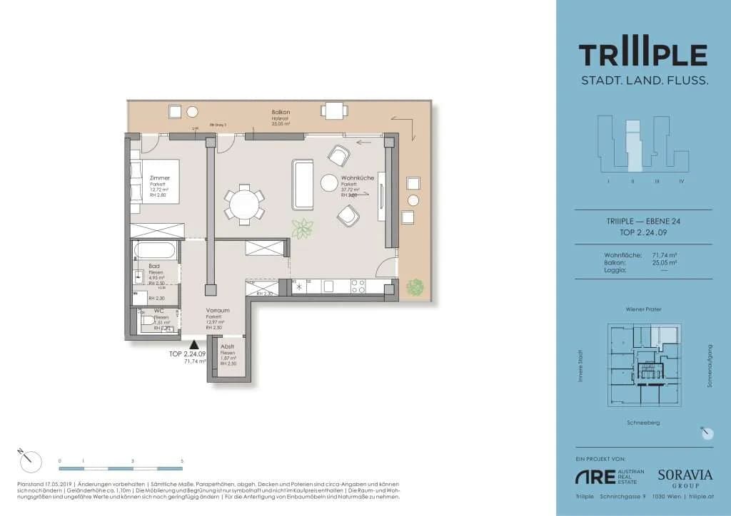 2-Zimmer-Wohnung kaufen in Wien – 71,74 m², € 681.600 – Bild 5 von 6