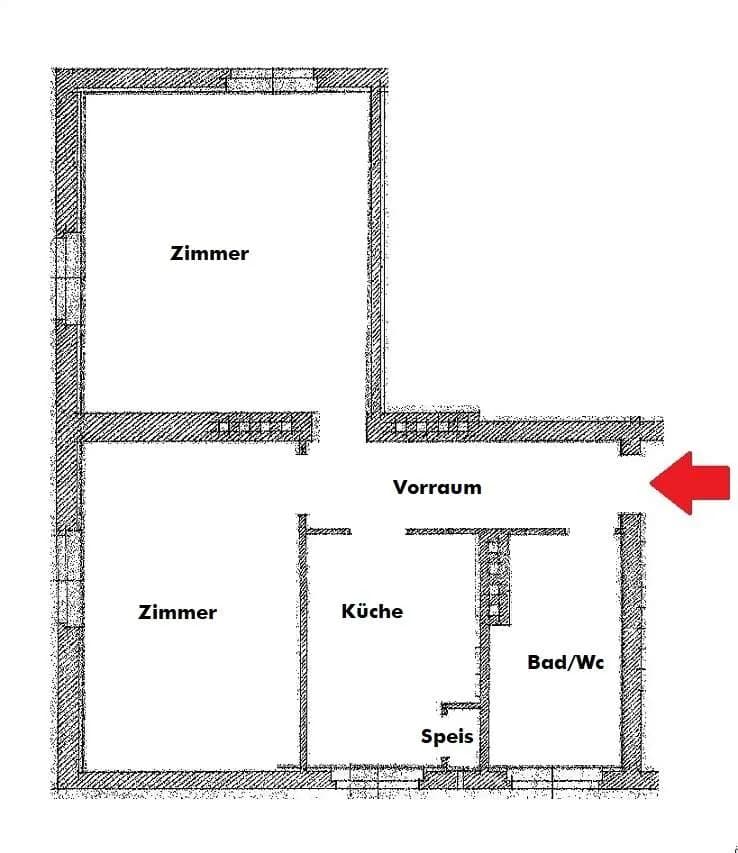 2-Zimmer-Wohnung mieten in Leoben – 50,5 m², € 198 – Bild 2 von 2