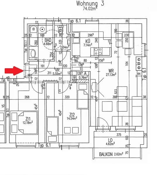 3-Zimmer-Wohnung mieten in Südoststeiermark – 73,9 m², € 960 – Bild 2 von 2