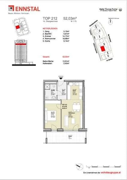 2-Zimmer-Wohnung kaufen in Graz – 52,03 m², € 300.167 – Bild 6 von 6