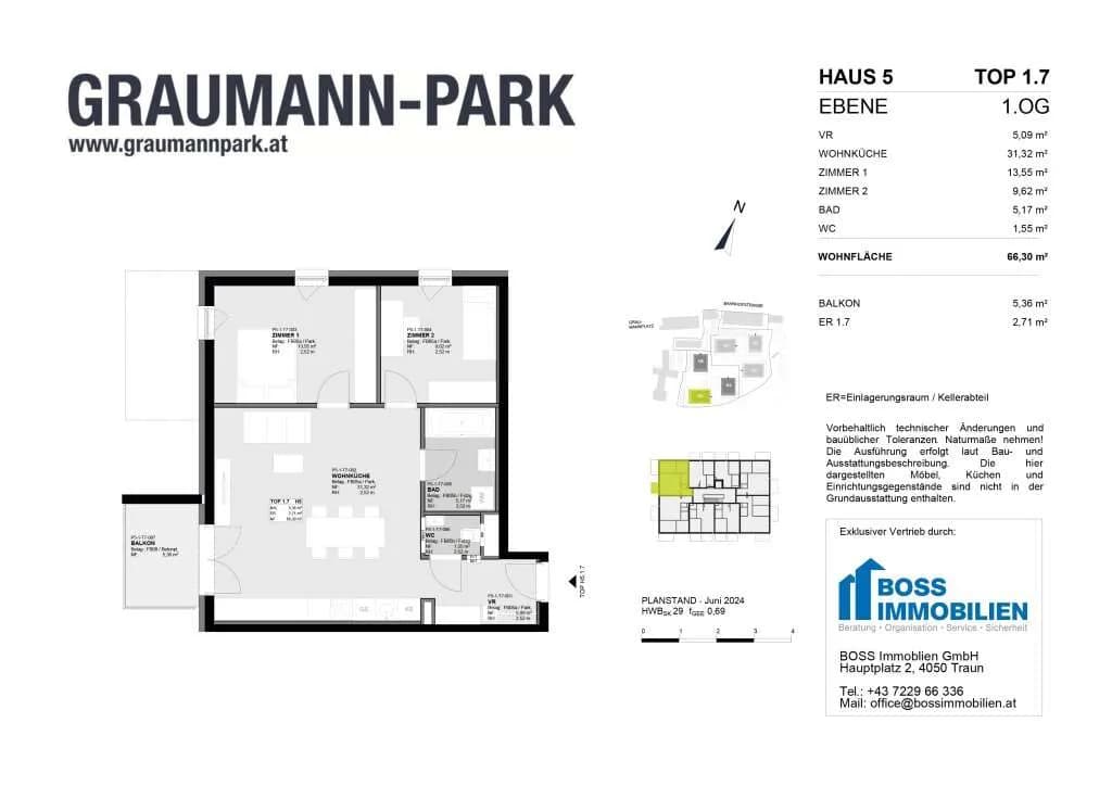 3-Zimmer-Wohnung kaufen in Linz Land – 65,88 m², € 369.500 – Bild 14 von 14