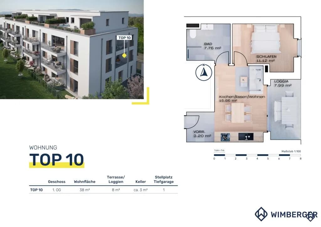 2-Zimmer-Wohnung kaufen in Vöcklabruck – 38 m², € 174.300 – Bild 14 von 14