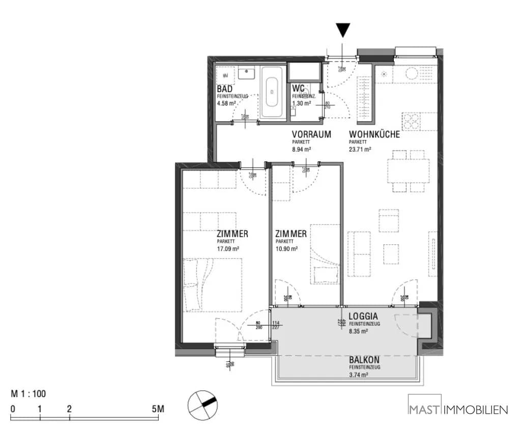3-Zimmer-Wohnung kaufen in Wien – 74,74 m², € 477.000 – Bild 12 von 12