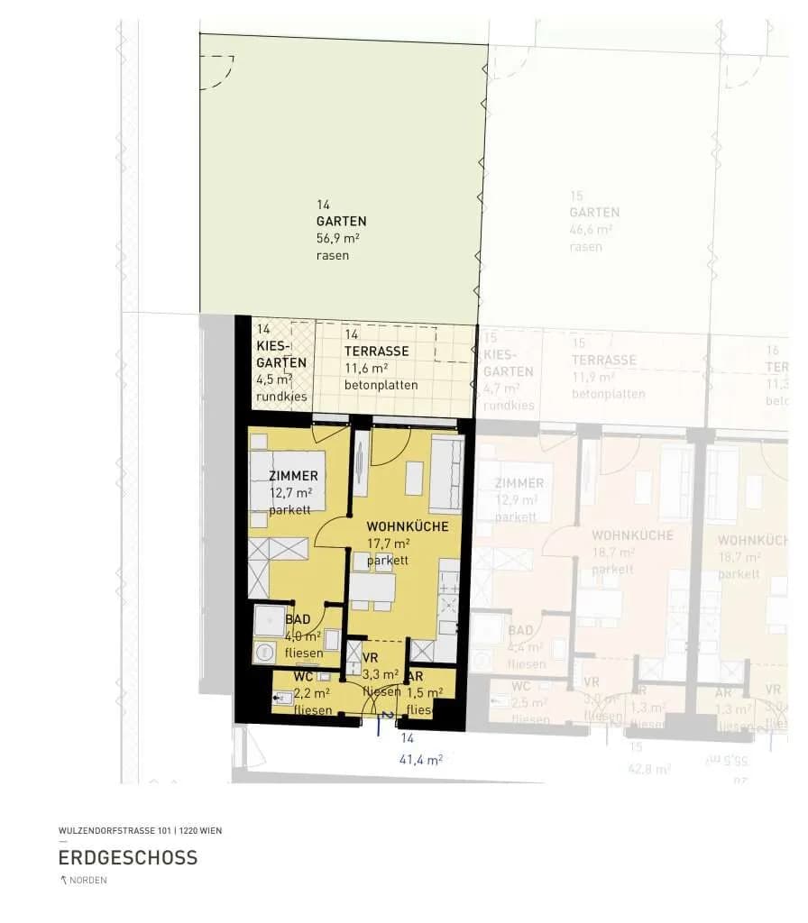 2-Zimmer-Wohnung kaufen in Wien – 40,8 m², € 305.500 – Bild 6 von 7