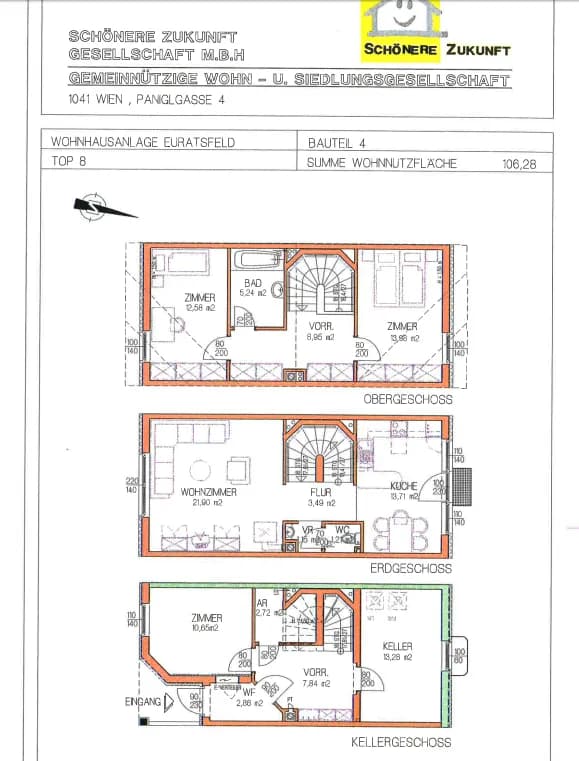 Haus mieten in Amstetten – 106,6 m², € 950 – Bild 2 von 2