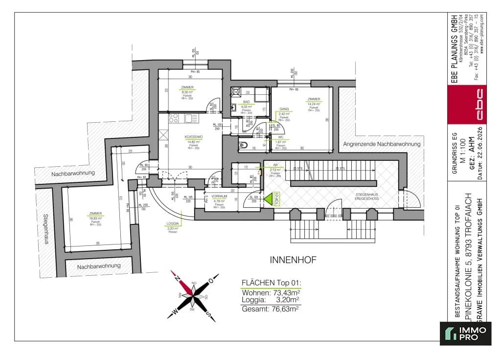 3-Zimmer-Wohnung mieten in Leoben – 75,88 m², € 868 – Bild 10 von 10