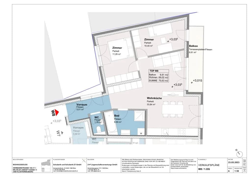 3-Zimmer-Wohnung kaufen in Tulln – 69,02 m², € 440.000 – Bild 14 von 14