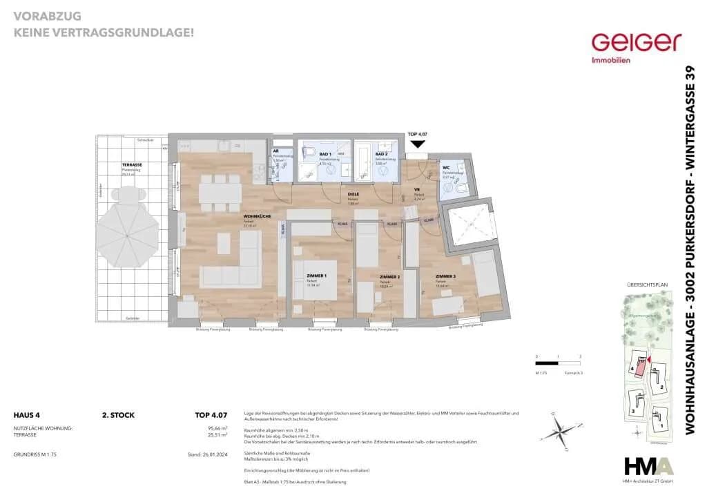 4-Zimmer-Wohnung kaufen in Sankt Pölten Land – 95,66 m², € 679.800 – Bild 2 von 15