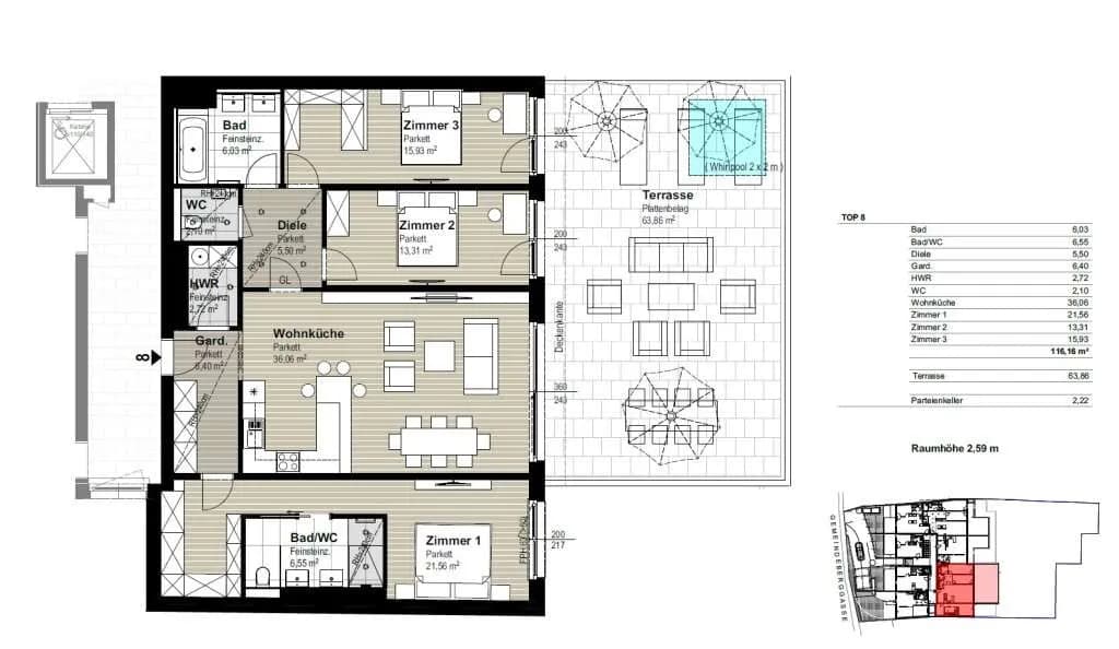 Immobilie kaufen in Wien – 116 m², € 1.317.600 – Bild 16 von 16