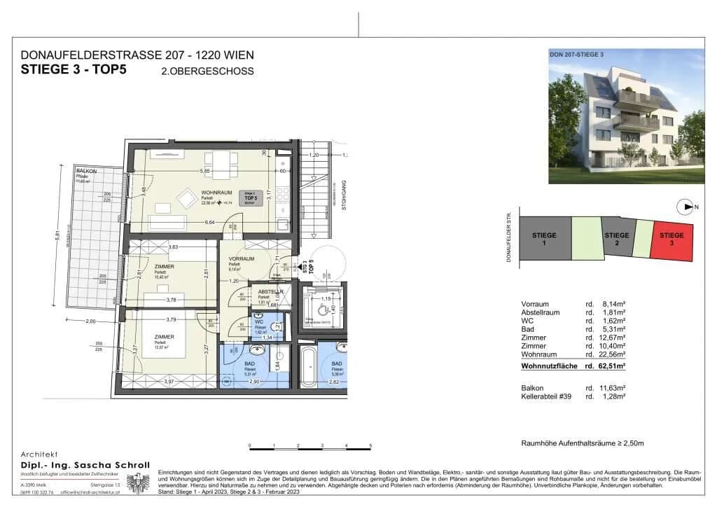 3-Zimmer-Wohnung kaufen in Wien – 63,79 m², € 419.000 – Bild 20 von 20