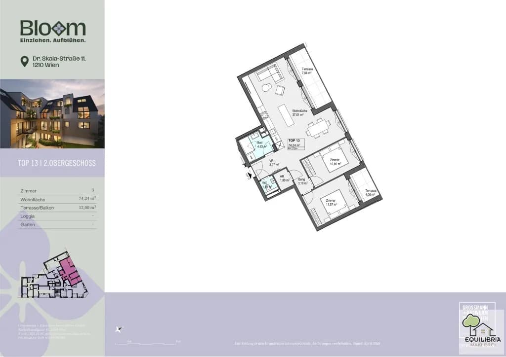 3-Zimmer-Wohnung kaufen in Wien – 74,23 m², € 539.000 – Bild 5 von 5