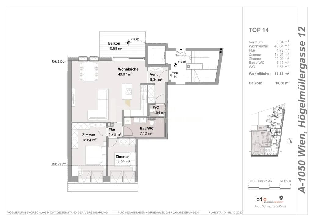 3-Zimmer-Wohnung kaufen in Wien – 86,83 m², € 669.000 – Bild 14 von 14