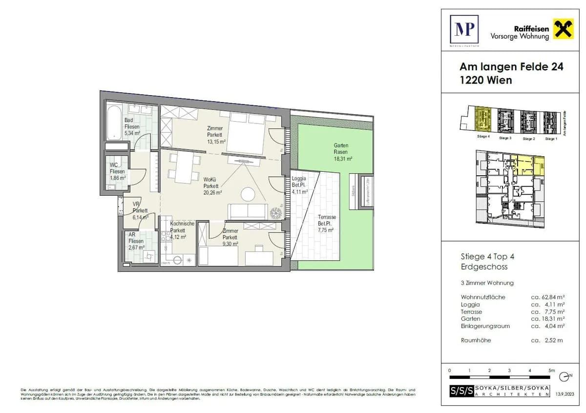 3-Zimmer-Wohnung kaufen in Wien – 62,8 m², € 394.900 – Bild 10 von 12
