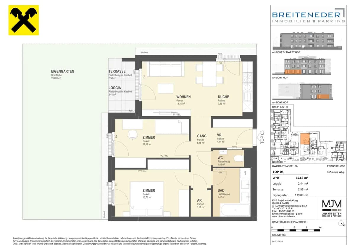 3-Zimmer-Wohnung kaufen in Korneuburg – 65,62 m², € 479.600 – Bild 6 von 6