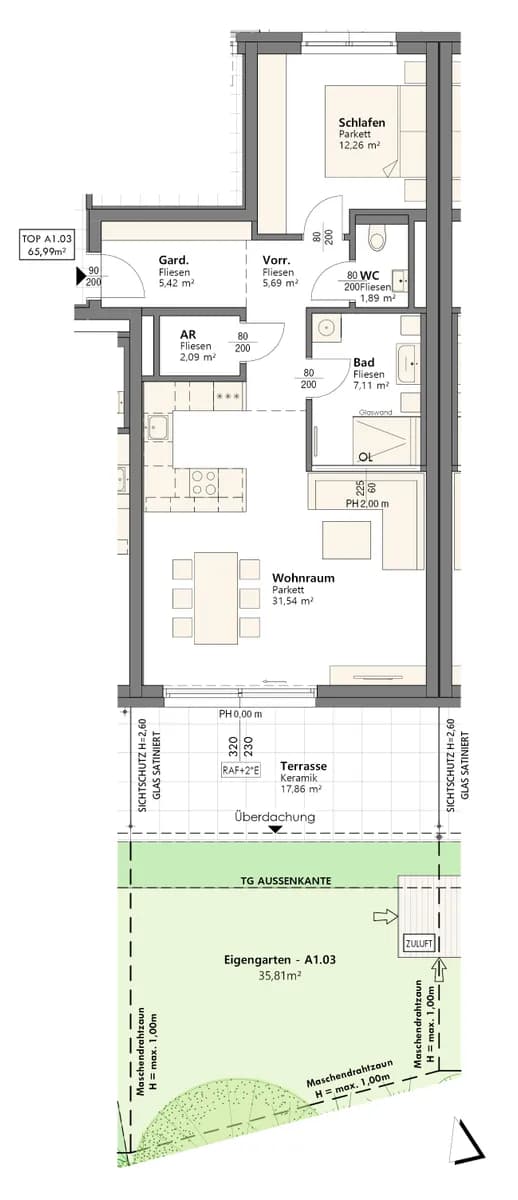 2-Zimmer-Wohnung kaufen in Linz – 66 m², € 359.000 – Bild 6 von 7