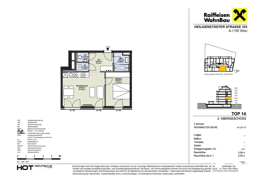 2-Zimmer-Wohnung kaufen in Wien – 44,26 m², € 351.700 – Bild 8 von 8