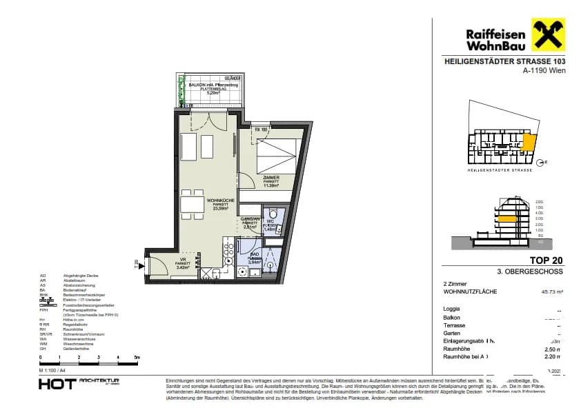 2-Zimmer-Wohnung kaufen in Wien – 45,73 m², € 407.100 – Bild 6 von 6
