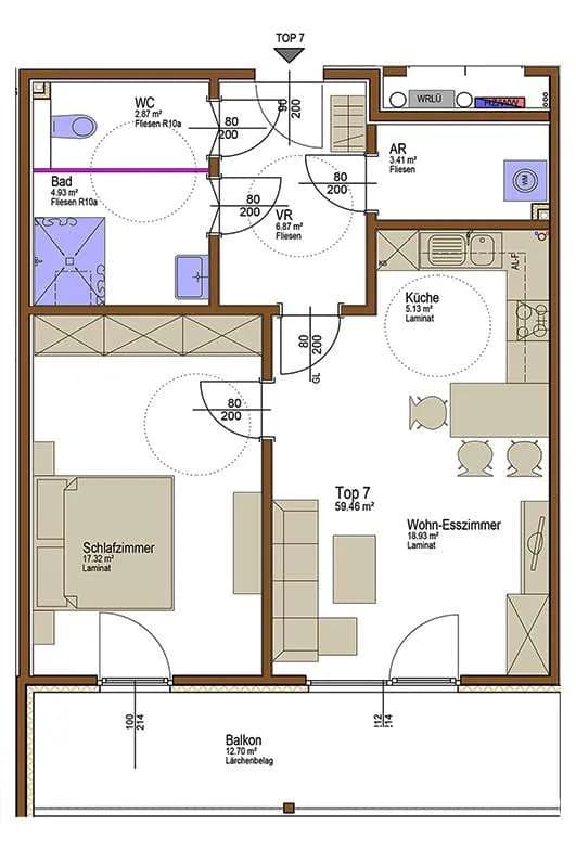 Wohnung mieten in Gmünd – 59,45 m², € 595 – Bild 3 von 12