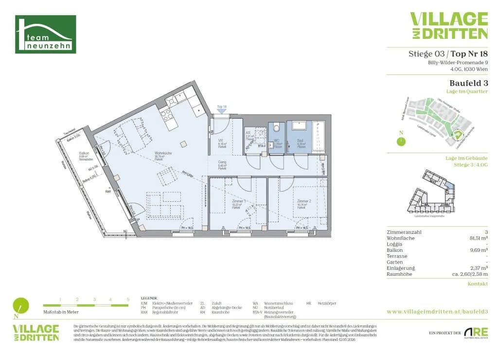 3-Zimmer-Wohnung mieten in Wien – 81,51 m², € 1.879 – Bild 25 von 25