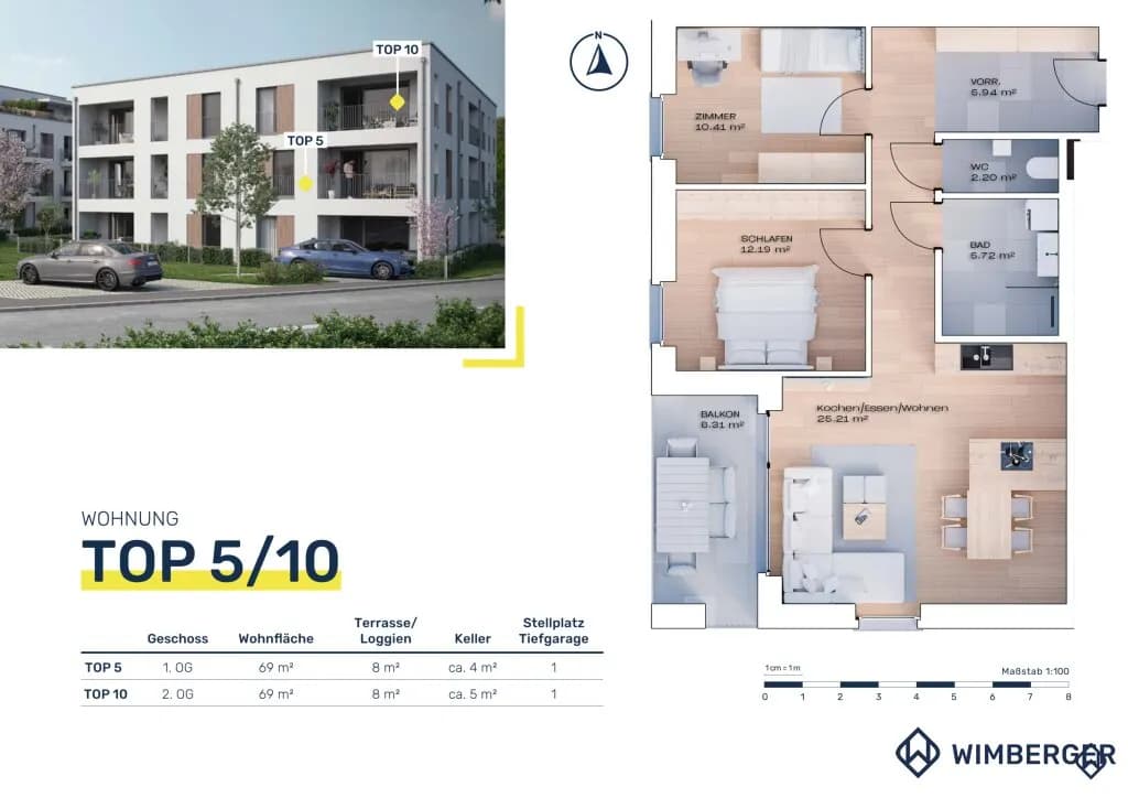 3-Zimmer-Wohnung kaufen in Vöcklabruck – 69 m², € 306.400 – Bild 12 von 12
