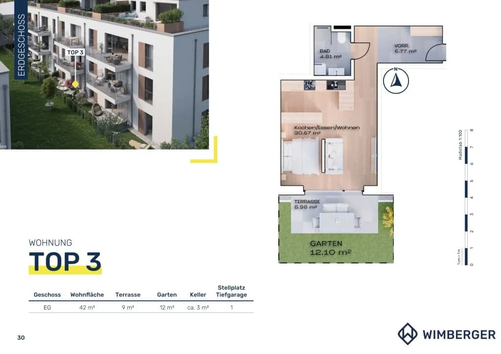 1-Zimmer-Wohnung kaufen in Vöcklabruck – 42 m², € 175.700 – Bild 14 von 14