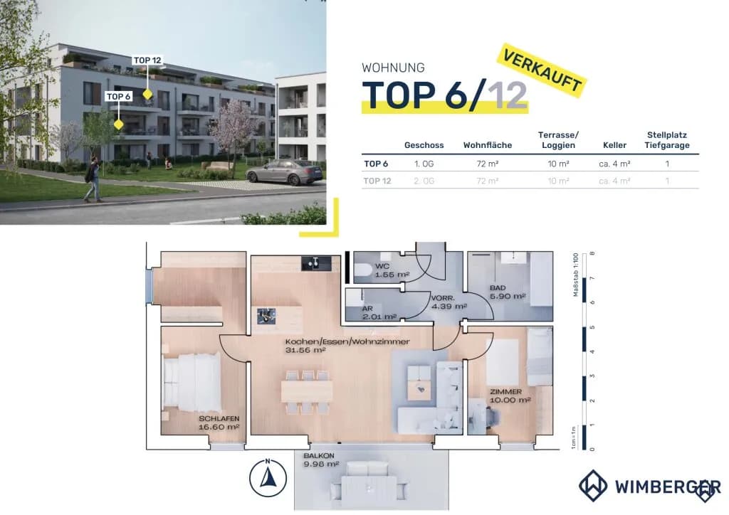 3-Zimmer-Wohnung kaufen in Vöcklabruck – 72 m², € 304.500 – Bild 13 von 13