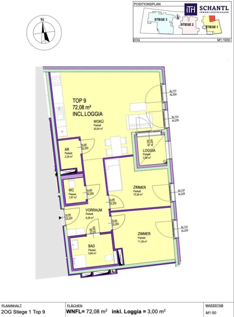 3-Zimmer-Wohnung kaufen in Gänserndorf – 73,42 m², € 369.000 – Bild 13 von 13