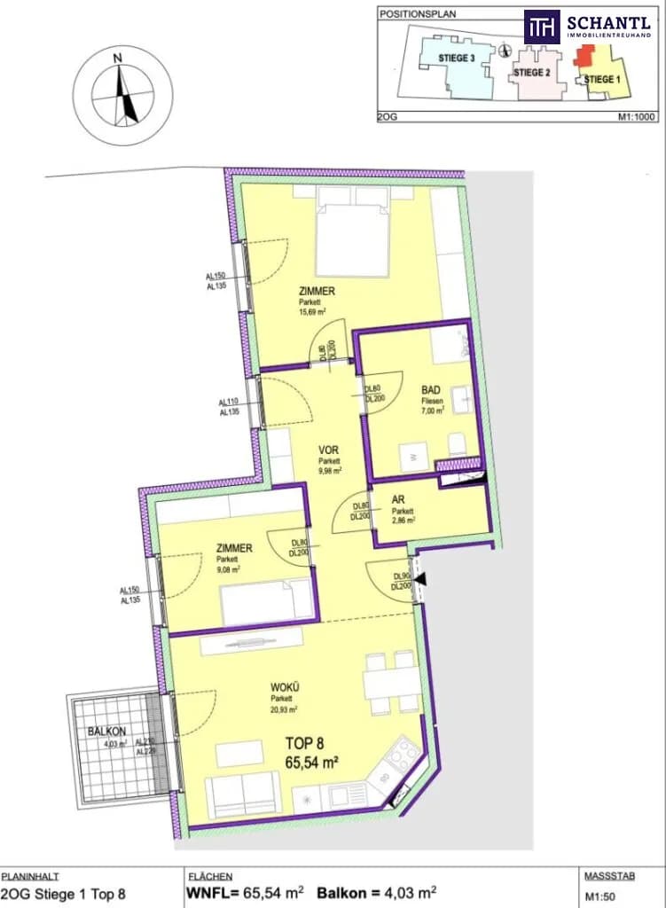 3-Zimmer-Wohnung kaufen in Gänserndorf – 65,44 m², € 349.000 – Bild 13 von 13