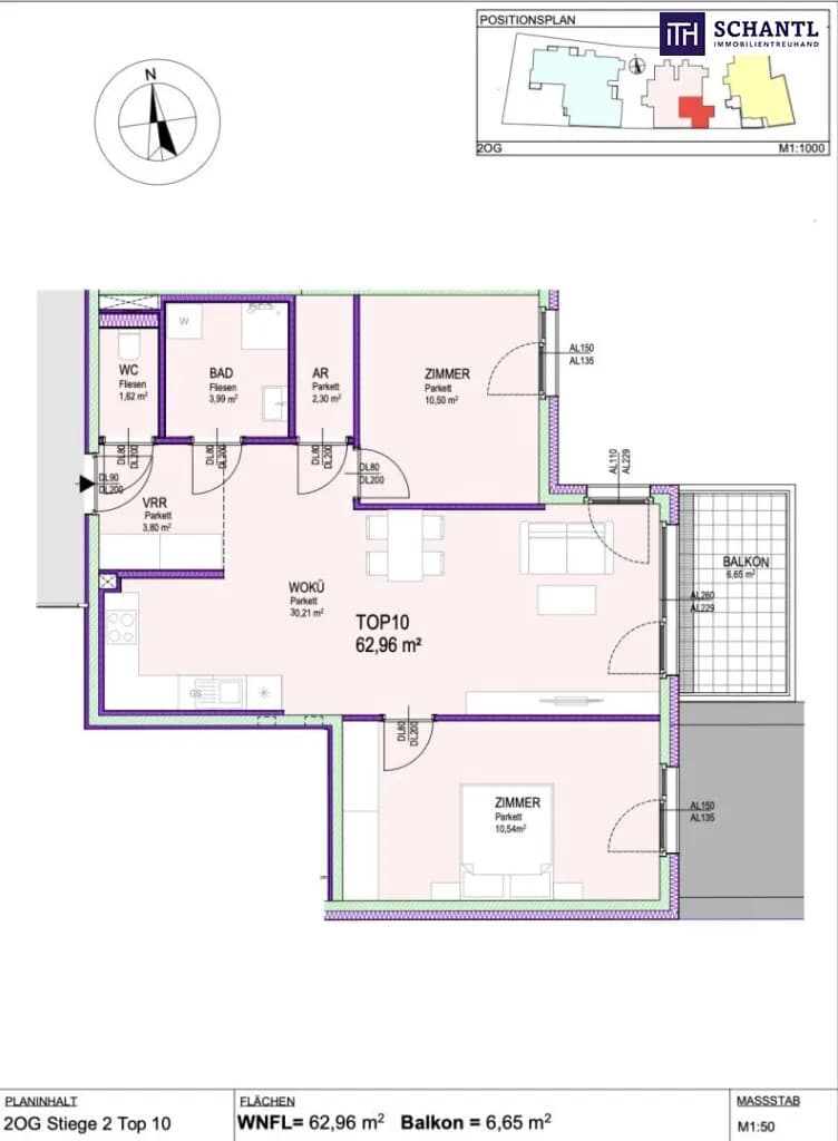 3-Zimmer-Wohnung kaufen in Gänserndorf – 62,96 m², € 332.220 – Bild 15 von 15